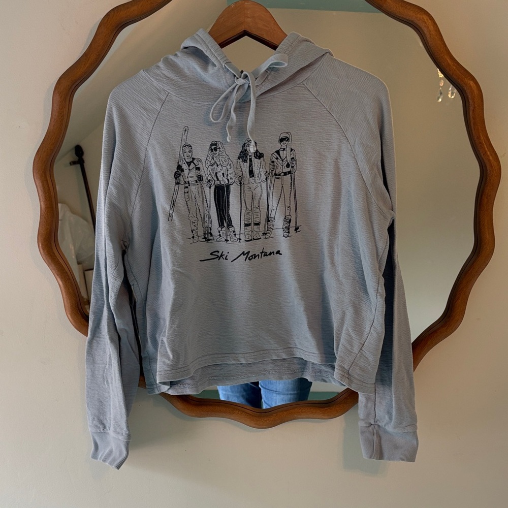 Mono B Light Blue Hooded Pullover